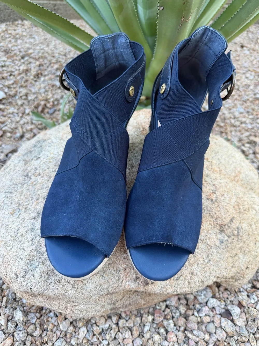 NYDJ Charisma Espadrille Wedge Sandals Size 8